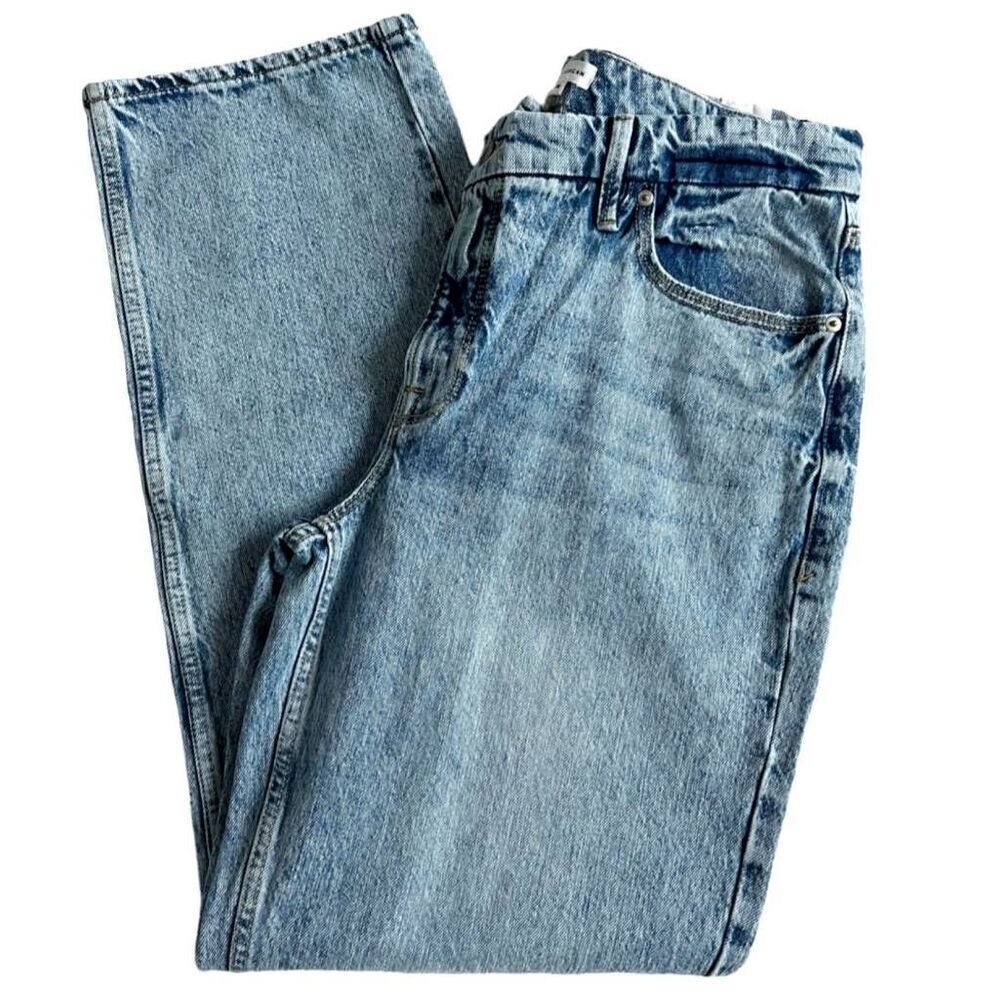 Good American Jeans Womens 8/29 Blue Denim‎  Straight Leg Cotton Casual